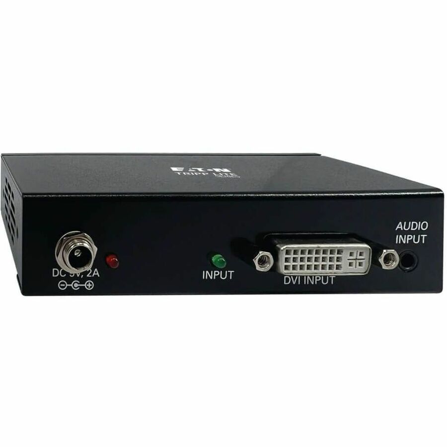 Tripp Lite 2-Port DVI Splitter with Audio and Signal Booster, Single-Link 1080p @ 60 Hz (DVI-D F/2xF), International Plug Adapters, TAA - 1920 x 1200 - 80 ft Maximum Operating Distance - Audio Line In - B116-002A-INT - eCommerce Business Prime