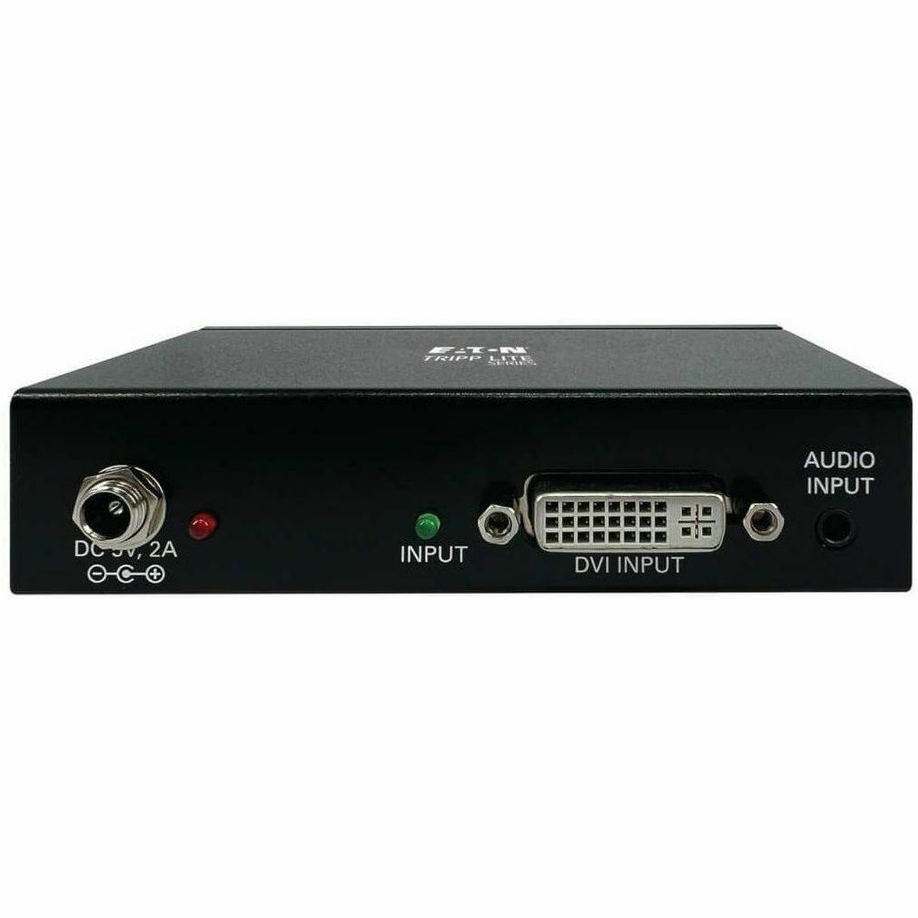 Tripp Lite 2-Port DVI Splitter with Audio and Signal Booster, Single-Link 1080p @ 60 Hz (DVI-D F/2xF), International Plug Adapters, TAA - 1920 x 1200 - 80 ft Maximum Operating Distance - Audio Line In - B116-002A-INT - eCommerce Business Prime