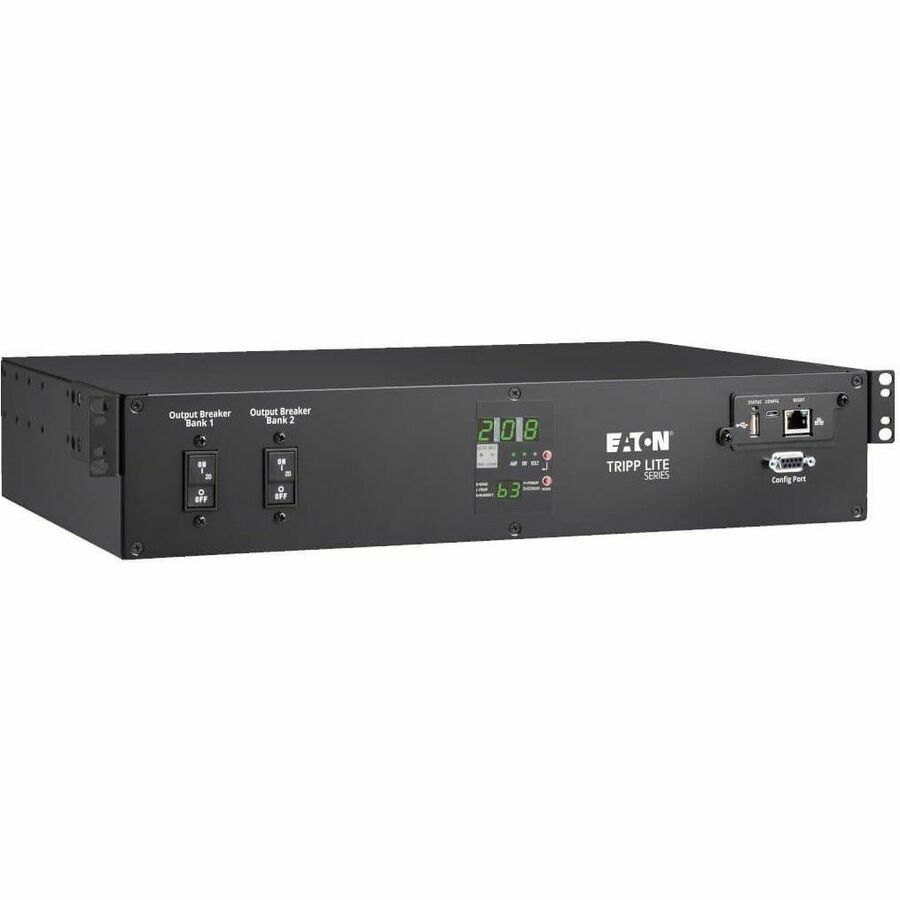 Tripp Lite 5.8kW 208/240V Single-Phase ATS/Monitored PDU - 16 C13, 2 C19 & 1 L6-30R Outlets, Dual L6-30P Inputs, 10 ft. Cords, 2U, TAA - Monitored - NEMA L6-30P - 16 x IEC 60320 C13, 2 x IEC 60320 C19...  - PDUMNH30HVAT2 - eCommerce Business Prime