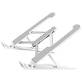 4XEM Adjustable Laptop Metal Stand - Wide - 5.9" Height x 8" Width - Metal, Zinc Alloy, Silicone - Silver - eCommerce Business Prime
