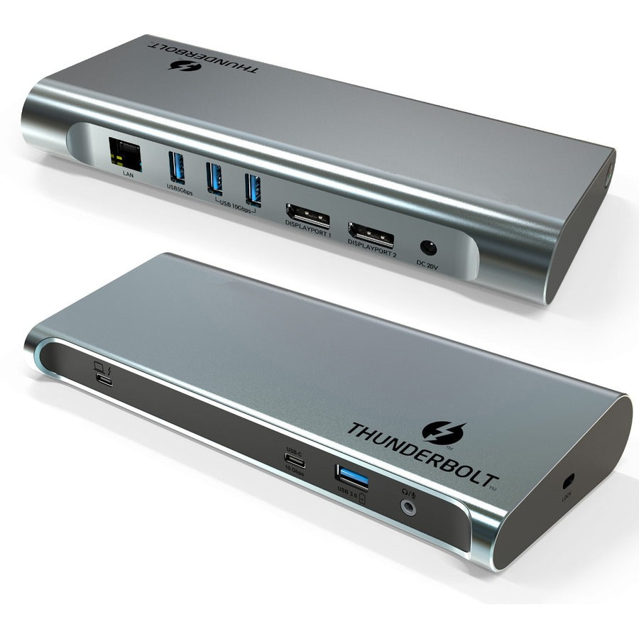 4XEM Thunderbolt 3 Dual 4K Docking Station with 60W Power Delivery - for Notebook - 60 W - Thunderbolt 3 - 2 Displays Supported - 4K, 5K - 3840 x 2160, 5120 x 2880 - 2 x USB 3.0 - 4 x USB Type-A Ports - 4XUTD23 - eCommerce Business Prime