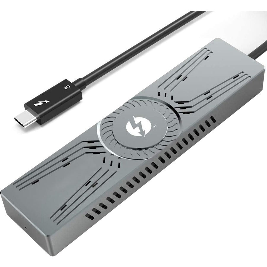 4XEM Drive Enclosure PCI Express NVMe 3.0 x4, M.2 - Thunderbolt 3 Host Interface Portable - Gray, Silver - 1 x SSD Supported - 1 x Total Bay - Aluminum - eCommerce Business Prime