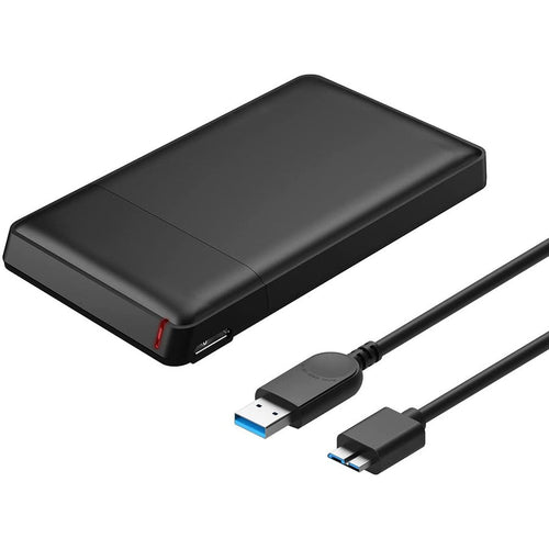 4XEM Drive Enclosure SATA/600 - USB 3.0 Micro-B Host Interface External - Black - Hot Swappable Bays - 1 x HDD Supported - 1 x SSD Supported - 1 x Total Bay - 1 x 2.5" Bay - Plastic - eCommerce Business Prime
