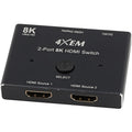 4XEM 8K 2-Port HDMI Switch - 1 Pack - 3 x HDMI 2.1 Digital Audio/Video - Female - 1 x Micro USB - Female - 7680 x 4320 Supported - Black - eCommerce Business Prime