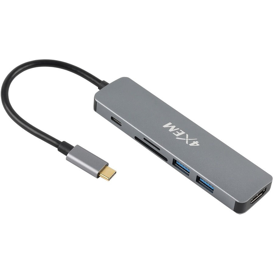 4XEM Docking Station - for Notebook - Memory Card Reader - SD, microSD, MultiMediaCard (MMC) - 100 W - USB 3.1 (Gen 1) Type C - 1 Displays Supported - 4K - 3840 x 2160 - 2 x USB 3.0 - 2 x USB Type-A P - 4XHB03 - eCommerce Business Prime