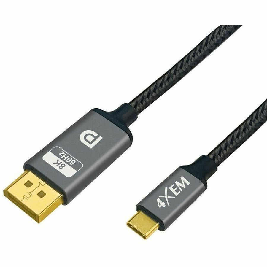 4XEM 8K/4K 1M USB-C to DisplayPort Cable with Power Delivery - 3.28 ft DisplayPort/USB-C A/V Cable for Audio/Video Device, Display Screen, Chromebook, Mobile Phone, Gaming Console, Notebook, Home Thea - 4XTPC026B1M - eCommerce Business Prime