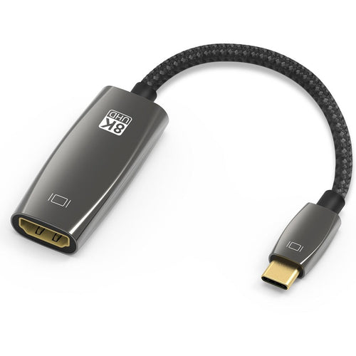 4XEM 8K/4K USB-C to HDMI Adapter - 1 Pack - 1 x USB Type C - Male - 1 x HDMI 2.1 Digital Audio/Video - Female - 7680 x 4320 Supported - Black, Gray - eCommerce Business Prime