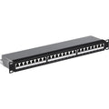 4XEM CAT6A 24-Port Patch Panel - 24 Port(s) - 24 x RJ-45 - 1U High - Black - 19" Wide - Rack-mountable - eCommerce Business Prime