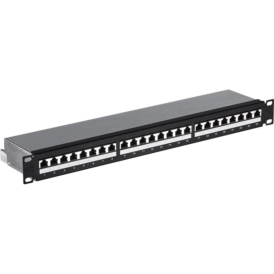 4XEM CAT6A 24-Port Patch Panel - 24 Port(s) - 24 x RJ-45 - 1U High - Black - 19" Wide - Rack-mountable - eCommerce Business Prime