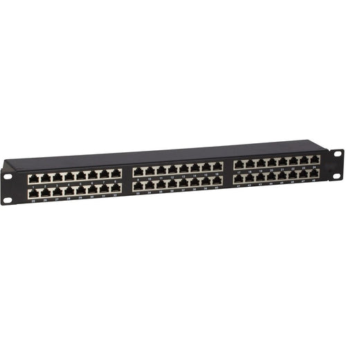 4XEM 48 Port Cat 6A Patch Panel - 48 Port(s) - 48 x RJ-45 - 2U High - Black - 19" Wide - Rack-mountable - eCommerce Business Prime