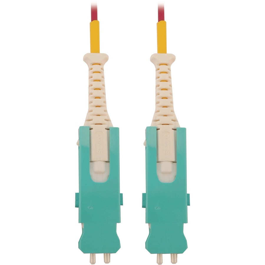 Tripp Lite Fiber Optic Cable 400G Multimode 50/125 OM4 Fiber Cable, Magenta, 2 m (6.6 ft.) - 6.56 ft Fiber Optic Network Cable for Network Device, Transceiver, Patch Panel, Switch - First End: 2 x SN/ - N823S-02M-MG - eCommerce Business Prime