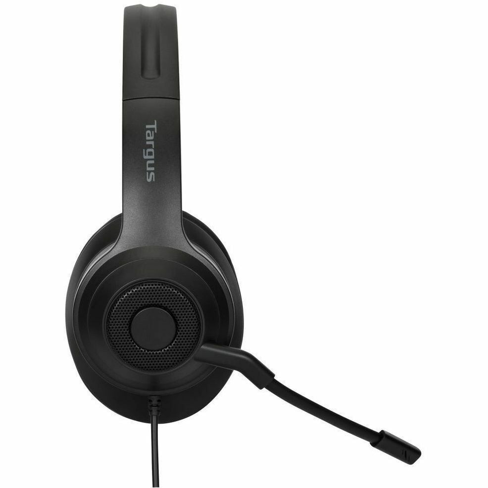 Targus Wired Stereo Headset - Stereo - USB Type A - Wired - Over-the-ear - Binaural - Ear-cup - 6 ft Cable - Omni-directional, Noise Cancelling Microphone - Noise Canceling - Black - AEH102TT - eCommerce Business Prime