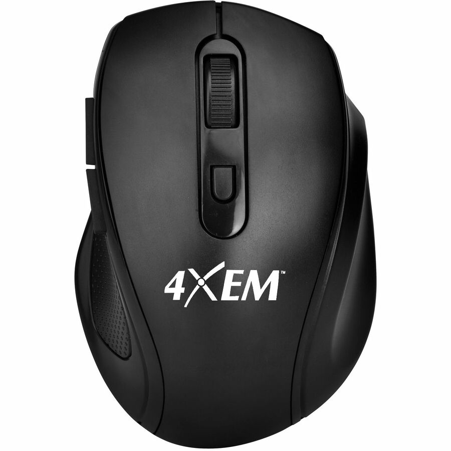 4XEM 20FT Range Wireless Mouse - Optical - Wireless - Radio Frequency - 2.40 GHz - Black - 1 Pack - USB 2.0 Type A - Scroll Wheel - 5 Button(s) - Right-handed Only - eCommerce Business Prime