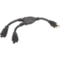 Tripp Lite Extension Cord Y Splitter, NEMA 5-15P to 2x NEMA 5-15R - Heavy Duty, 15A, 120V, 14 AWG, 1 ft. (0.3 m), Black - For Computer, Monitor, HDTV, Printer, Server, UPS, PDU - 125 V AC15 A - Black - 1 ft Cord Length - North America EATON