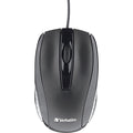 Verbatim Corded Optical Mouse - Black - Optical - Cable - Black - Scroll Wheel - eCommerce Business Prime