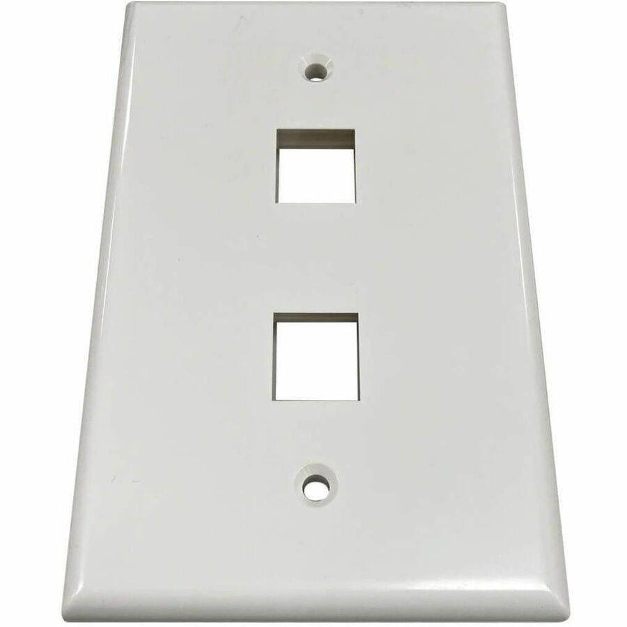 Tripp Lite Safe-IT 2-Port Single-Gang Keystone Wall Plate, Antibacterial, Ivory Gloss, TAA - 2 x Total Number of Socket(s) - 1-gang - Ivory - Acrylonitrile Butadiene Styrene (ABS), High Impact Plastic - TAA Compliant - eCommerce Business Prime