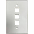Tripp Lite Safe-IT 3-Port Single-Gang Keystone Wall Plate, Antibacterial, Ivory Matte, TAA - 3 x Total Number of Socket(s) - 1-gang - Ivory - Acrylonitrile Butadiene Styrene (ABS), High Impact Plastic - TAA Compliant - eCommerce Business Prime