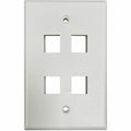 Tripp Lite Safe-IT 4-Port Single-Gang Keystone Wall Plate, Antibacterial, Ivory Matte, TAA - 4 x Total Number of Socket(s) - 1-gang - Ivory - Acrylonitrile Butadiene Styrene (ABS), High Impact Plastic - TAA Compliant - eCommerce Business Prime