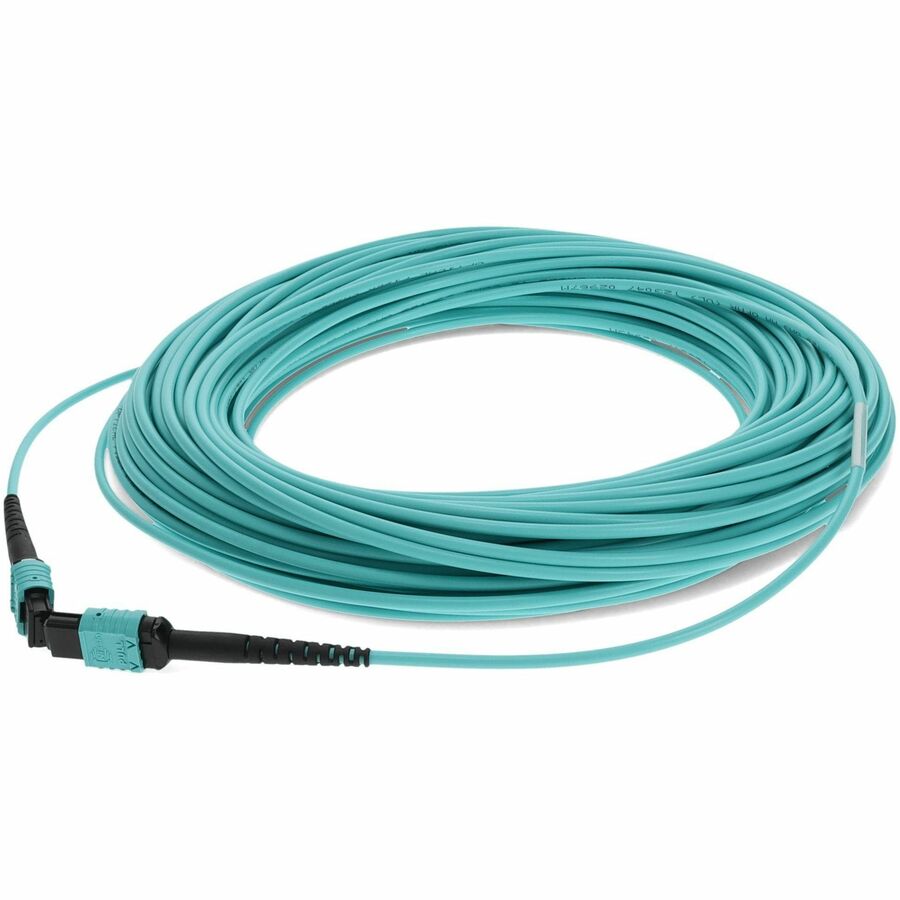 AddOn Fiber Optic Patch Network Cable - 45.93 ft Fiber Optic Network Cable for Network Device - First End: 1 x MPO Network - Female - Second End: 1 x MPO Network - Female - 100 Gbit/s - Patch Cable - OFNR, Riser - 50/125 &micro;m - Aqua - 1 - eCommerce Business Prime