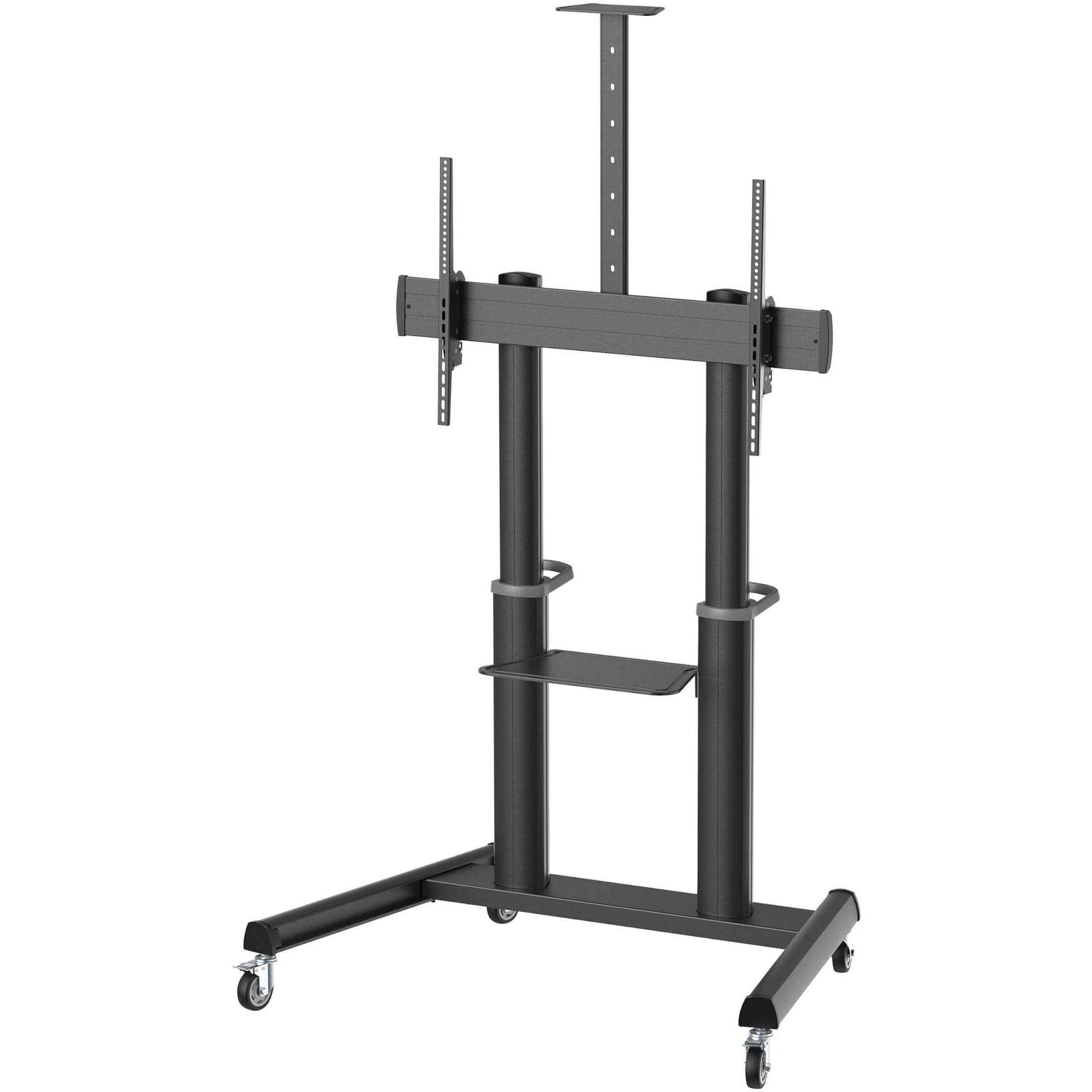 Tripp Lite Safe-IT Heavy-Duty Rolling Cart for 70" to 120" Displays, UL Certified, Antimicrobial Protection - 265 lb Capacity - 4 Casters - 3" Caster Size - Aluminum, Steel - 49.3" Width x 29.9" Depth x 91.9" Height - Black - For 1 Devices - eCommerce Business Prime