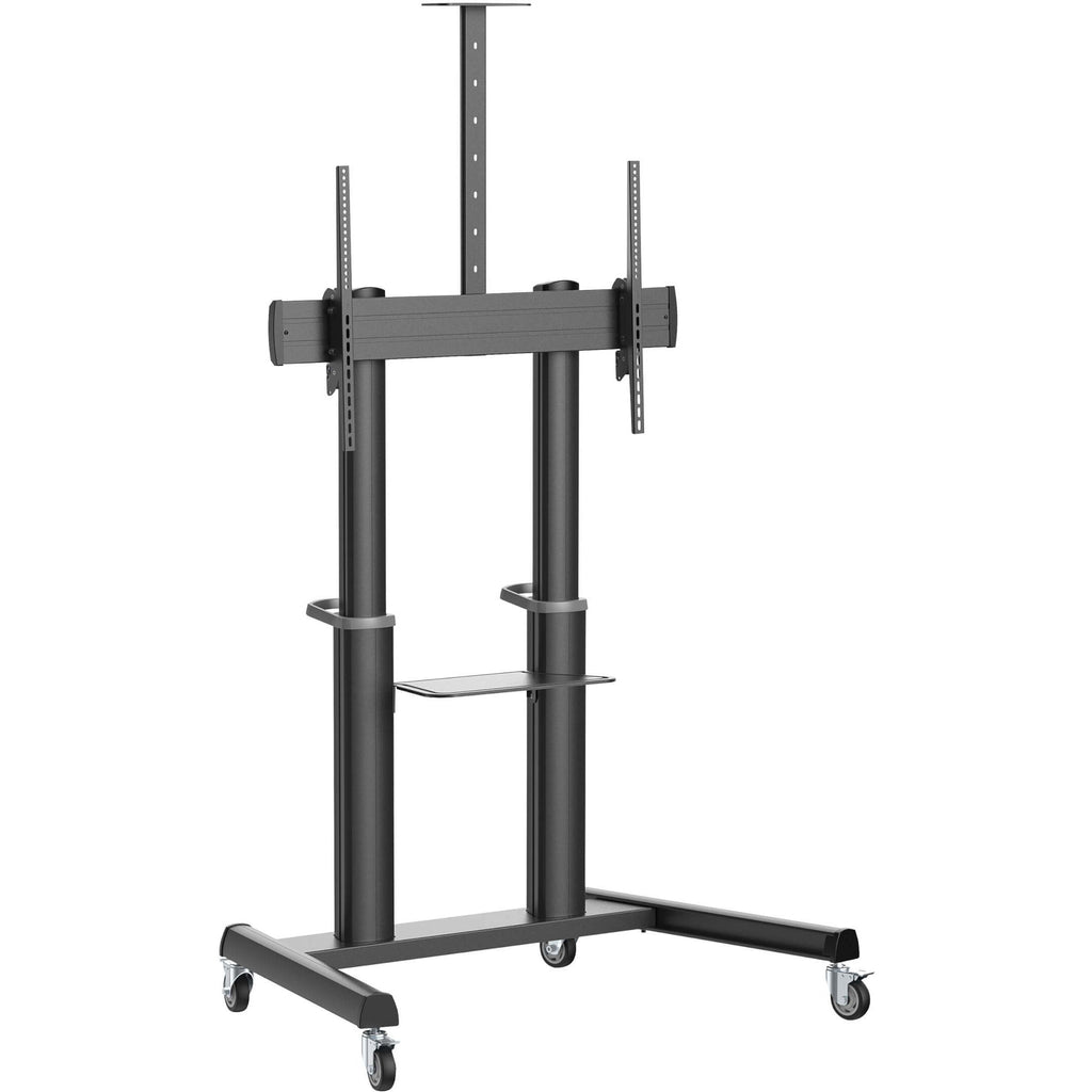 Tripp Lite Safe-IT Heavy-Duty Rolling Cart for 70" to 120" Displays, UL Certified, Antimicrobial Protection - 265 lb Capacity - 4 Casters - 3" Caster Size - Aluminum, Steel - 49.3" Width x 29.9" Depth x 91.9" Height - Black - For 1 Devices - eCommerce Business Prime