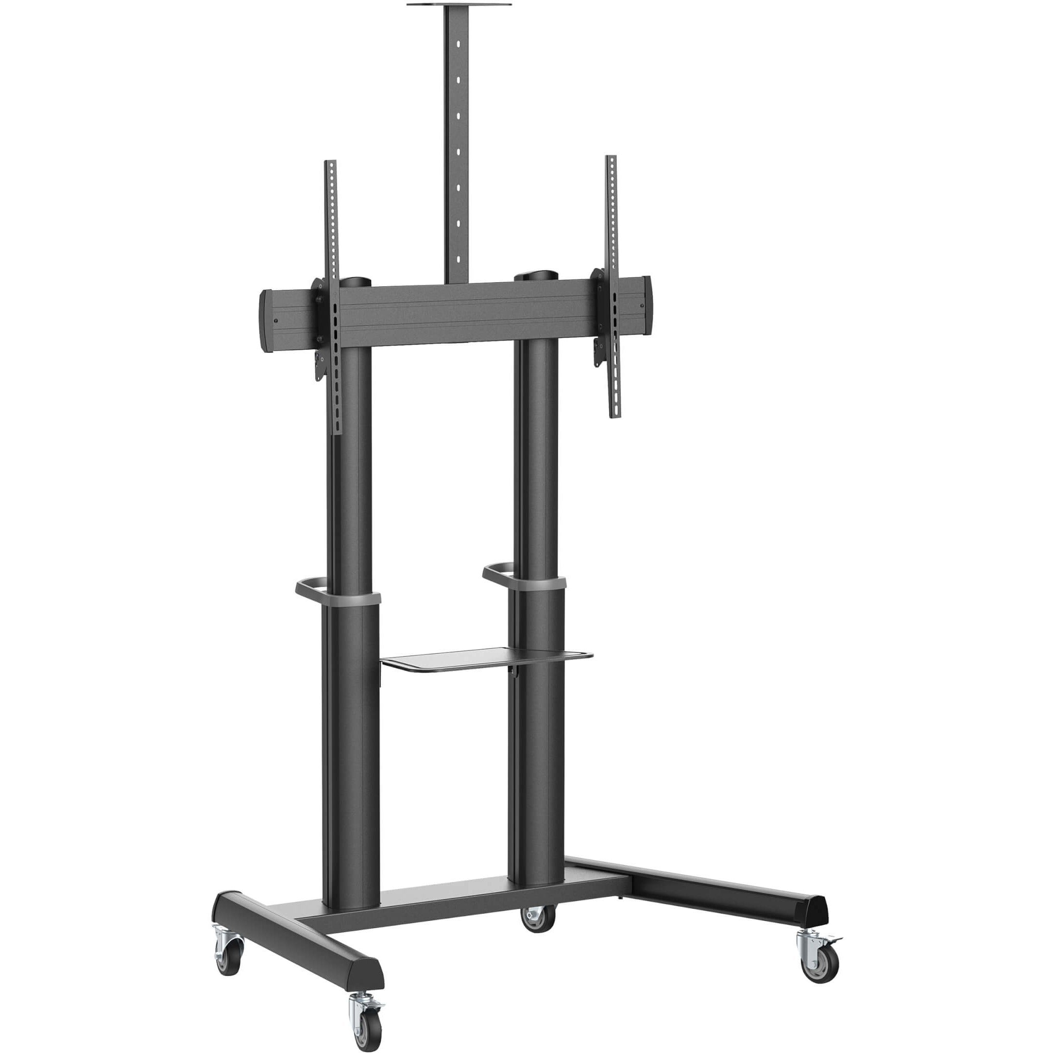 Tripp Lite Safe-IT Heavy-Duty Rolling Cart for 70" to 120" Displays, UL Certified, Antimicrobial Protection - 265 lb Capacity - 4 Casters - 3" Caster Size - Aluminum, Steel - 49.3" Width x 29.9" Depth x 91.9" Height - Black - For 1 Devices - eCommerce Business Prime