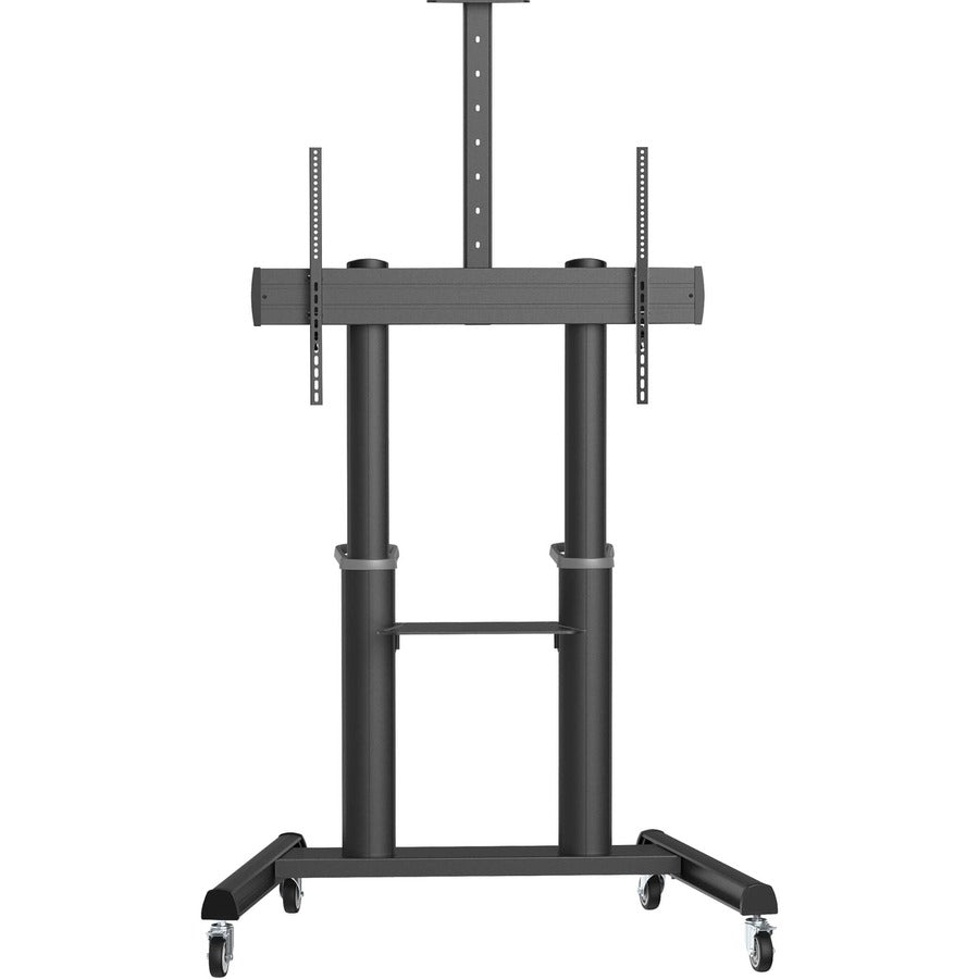 Tripp Lite Safe-IT Heavy-Duty Rolling Cart for 70" to 120" Displays, UL Certified, Antimicrobial Protection - 265 lb Capacity - 4 Casters - 3" Caster Size - Aluminum, Steel - 49.3" Width x 29.9" Depth x 91.9" Height - Black - For 1 Devices - eCommerce Business Prime