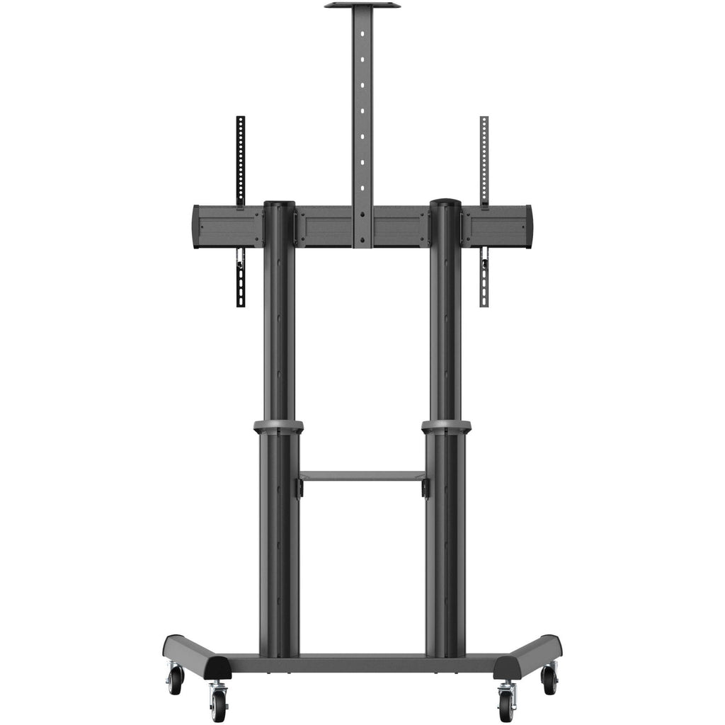 Tripp Lite Safe-IT Heavy-Duty Rolling Cart for 70" to 120" Displays, UL Certified, Antimicrobial Protection - 265 lb Capacity - 4 Casters - 3" Caster Size - Aluminum, Steel - 49.3" Width x 29.9" Depth x 91.9" Height - Black - For 1 Devices - eCommerce Business Prime