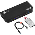 SIIG 2x1 HDMI 4K HDR KVM USB 3.0 Switch with Remote Control - Allows you to control 2 HDMI 4K computers using one keyboard and mouse - HDMI 4K@60, USB 3.0 ports, 3.5mm Phone & Mic Jacks, Switch Button, Hotkeys, Remote Control - eCommerce Business Prime
