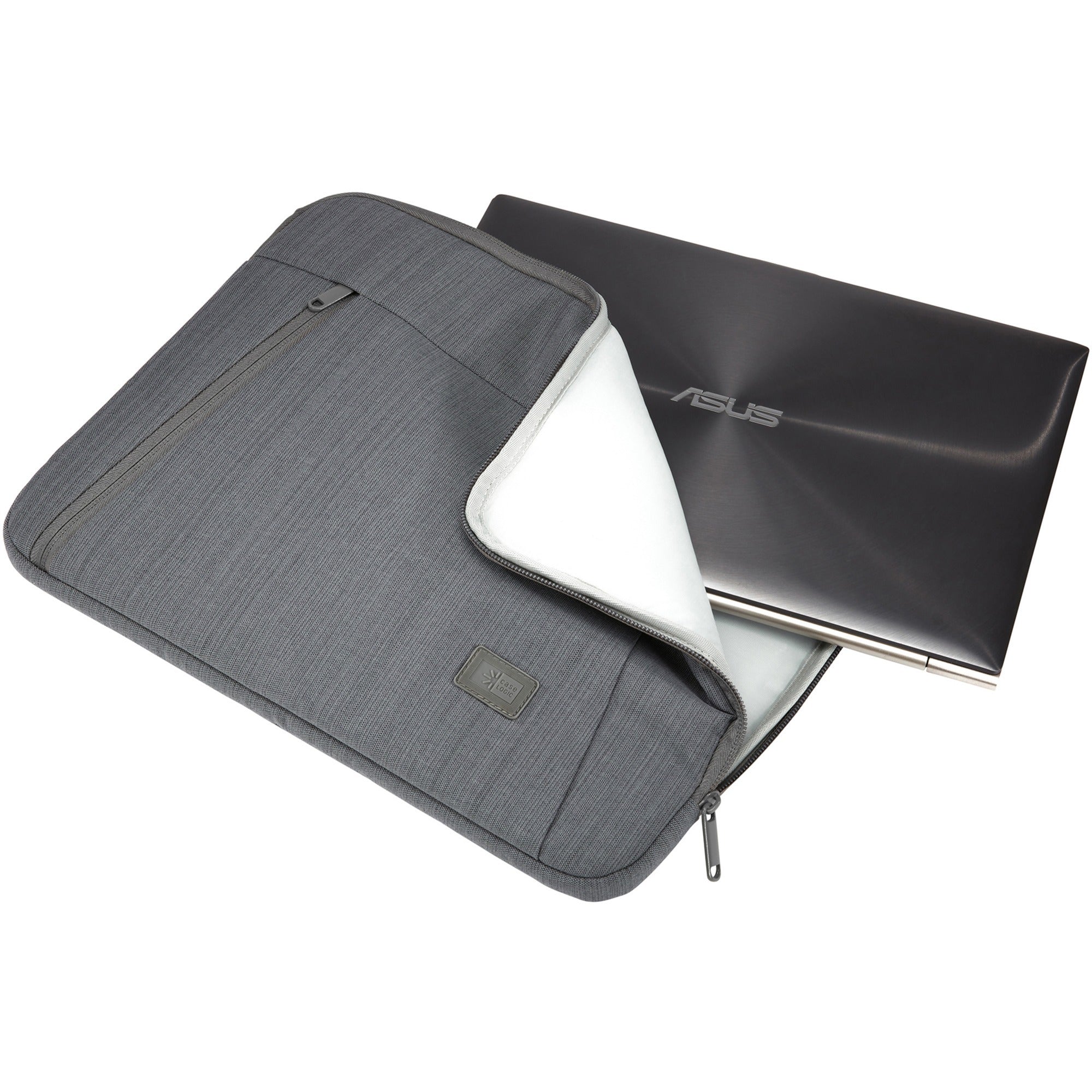 Case Logic Huxton Carrying Case (Sleeve) for 14" Notebook - Graphite - Polyester Body - 11.8" Height x 1.2" Width x 14.4" Depth - eCommerce Business Prime