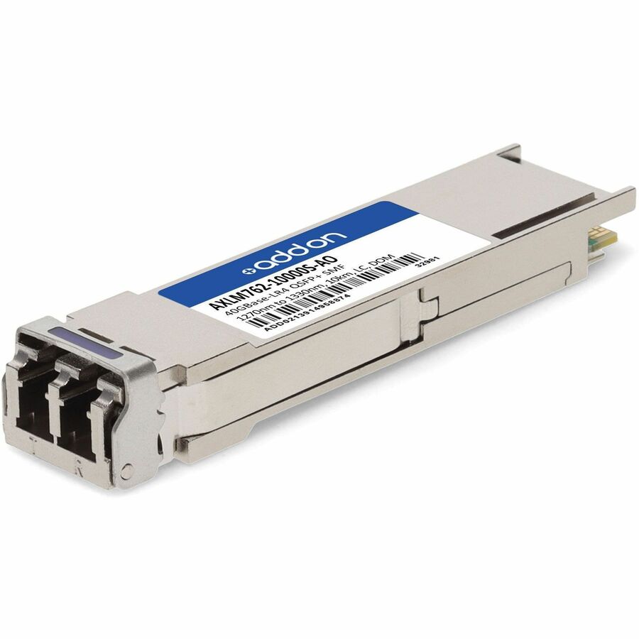 AddOn Netgear AXLM762-10000S Compatible TAA 40GBase-LR4 QSFP+ Transceiver (SMF, 1270nm to 1330nm, 10km, LC, DOM) - NETGEAR AXLM762-10000S COMP TAA 40G-LR4 LC 1330NM SMF QSFP+ - eCommerce Business Prime