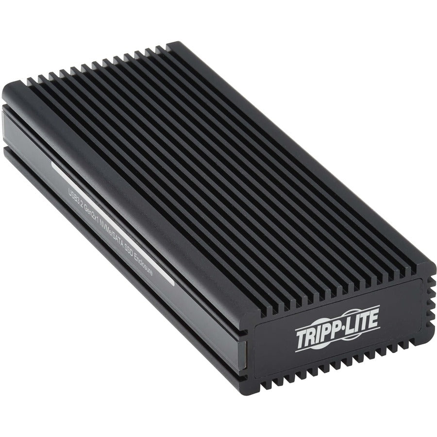 Tripp Lite USB-C to M.2 NVMe and SATA SSD (M-Key) Gaming Enclosure Adapter - USB 3.2 Gen 2 (10 Gbps), LEDs - 1 x SSD Supported - 1 x Total Bay - Aluminum, Nickel - eCommerce Business Prime