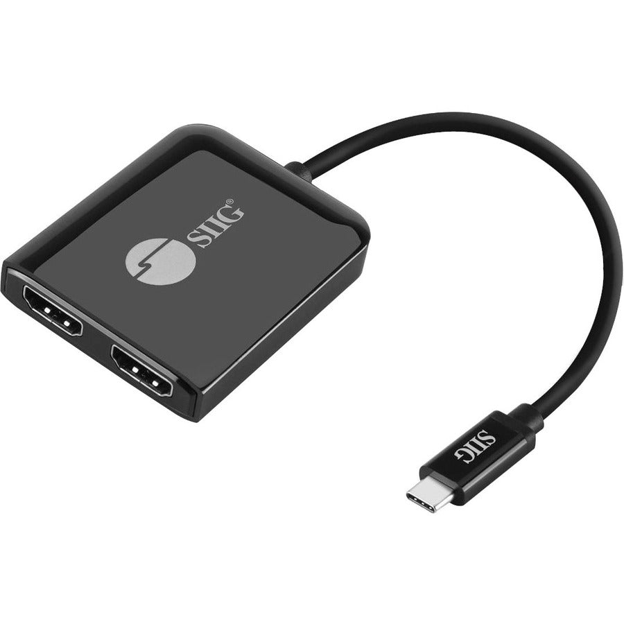 SIIG 1x2 USB-C to HDMI 4K60 MST Hub Splitter - DP 1.4 MST Video Splitter Hub, allows you to connect 2 HDMI monitors to a single USB-C port with Multi-Stream Transport (MST) technology, 2 HDMI, Dual 4K60Hz, no driver required, Windows PCs - eCommerce Business Prime