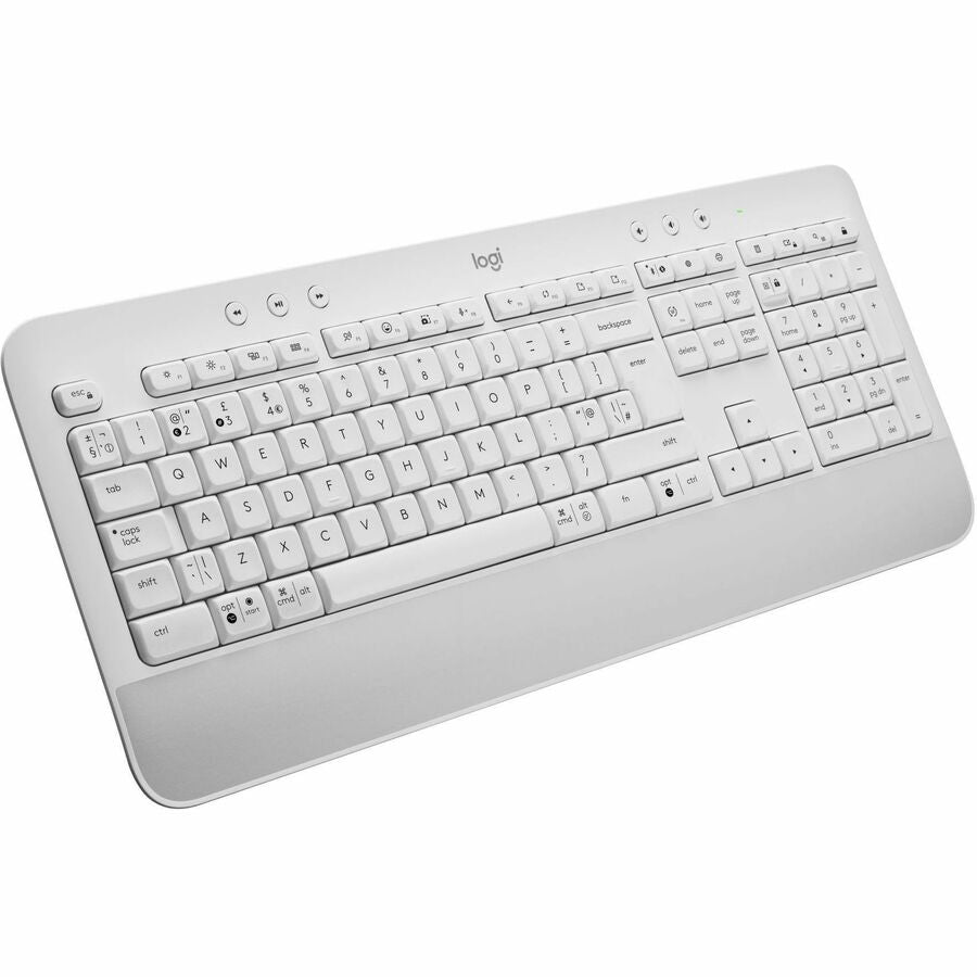 Logitech Signature K650 Wireless Comfort Keyboard - Wireless Connectivity - Bluetooth/RF - 32.81 ft - PC, Mac - AA Battery Size Supported - Off White - eCommerce Business Prime