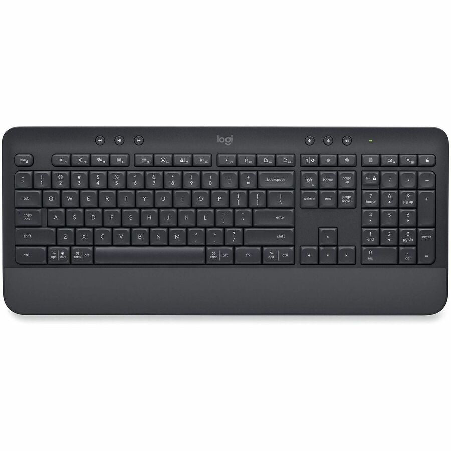 Logitech Signature K650 Wireless Comfort Keyboard - Wireless Connectivity - Bluetooth/RF - 32.81 ft - PC, Mac - AA Battery Size Supported - Graphite - eCommerce Business Prime