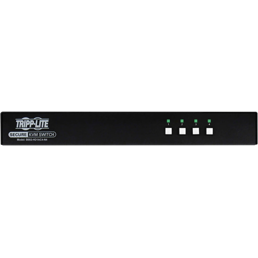 Tripp Lite B002-HD1AC4-N4 4-Port NIAP PP4.0-Certified KVM Switch - 4 Computer(s) - 1 Local User(s) - 3840 x 2160 - 50 Hz, 60 Hz - 11 x USB - Yes - 1 x HDMI - 4 x DisplayPort - TAA Compliant - eCommerce Business Prime