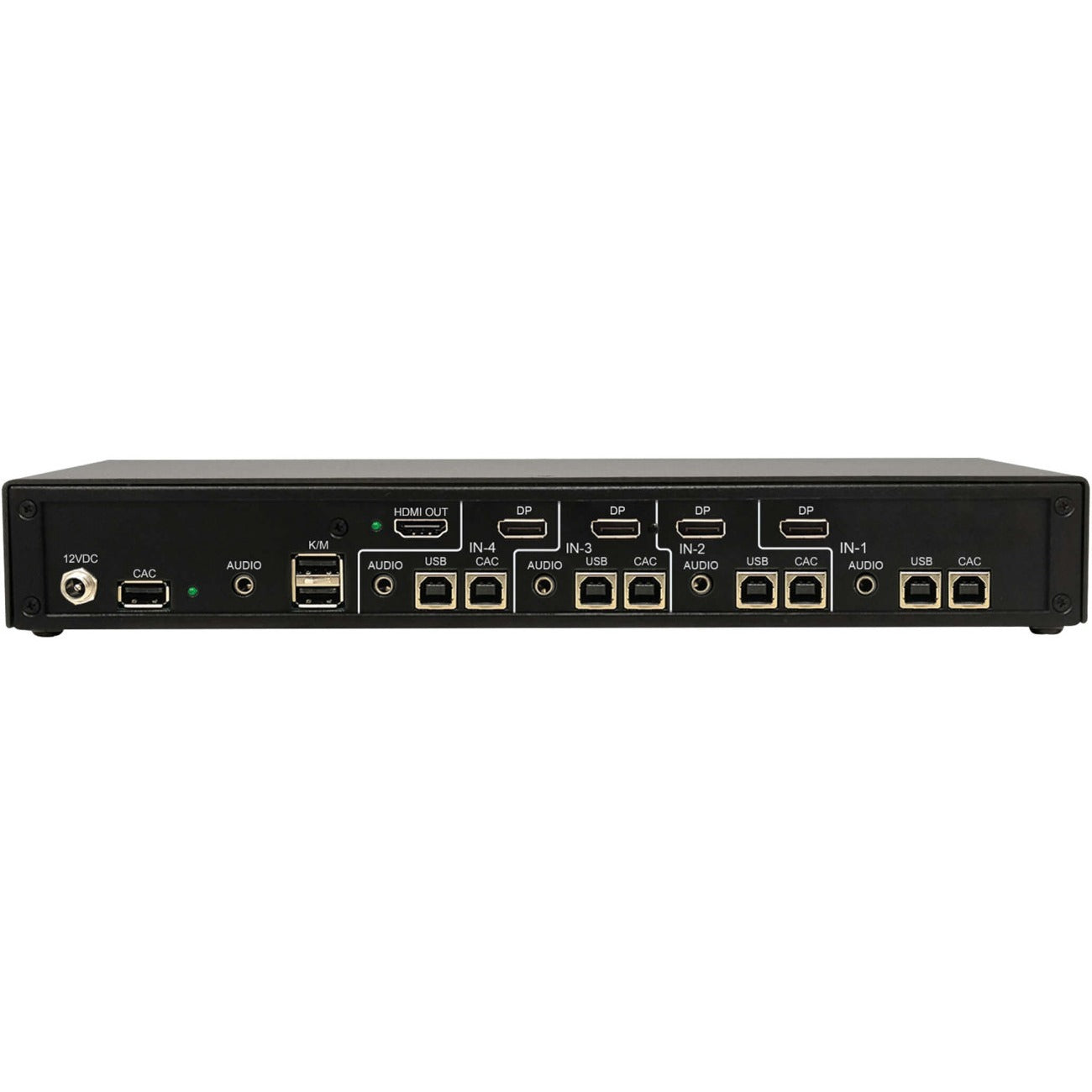 Tripp Lite B002-HD1AC4-N4 4-Port NIAP PP4.0-Certified KVM Switch - 4 Computer(s) - 1 Local User(s) - 3840 x 2160 - 50 Hz, 60 Hz - 11 x USB - Yes - 1 x HDMI - 4 x DisplayPort - TAA Compliant - eCommerce Business Prime