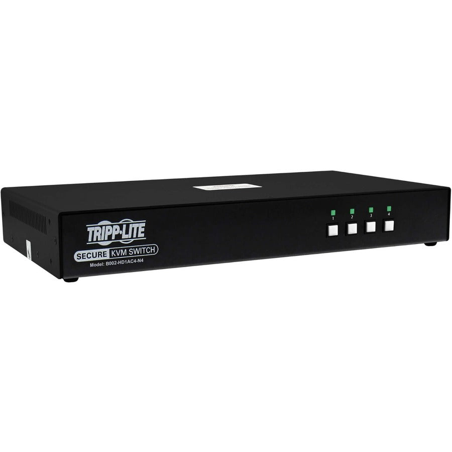 Tripp Lite B002-HD1AC4-N4 4-Port NIAP PP4.0-Certified KVM Switch - 4 Computer(s) - 1 Local User(s) - 3840 x 2160 - 50 Hz, 60 Hz - 11 x USB - Yes - 1 x HDMI - 4 x DisplayPort - TAA Compliant - eCommerce Business Prime