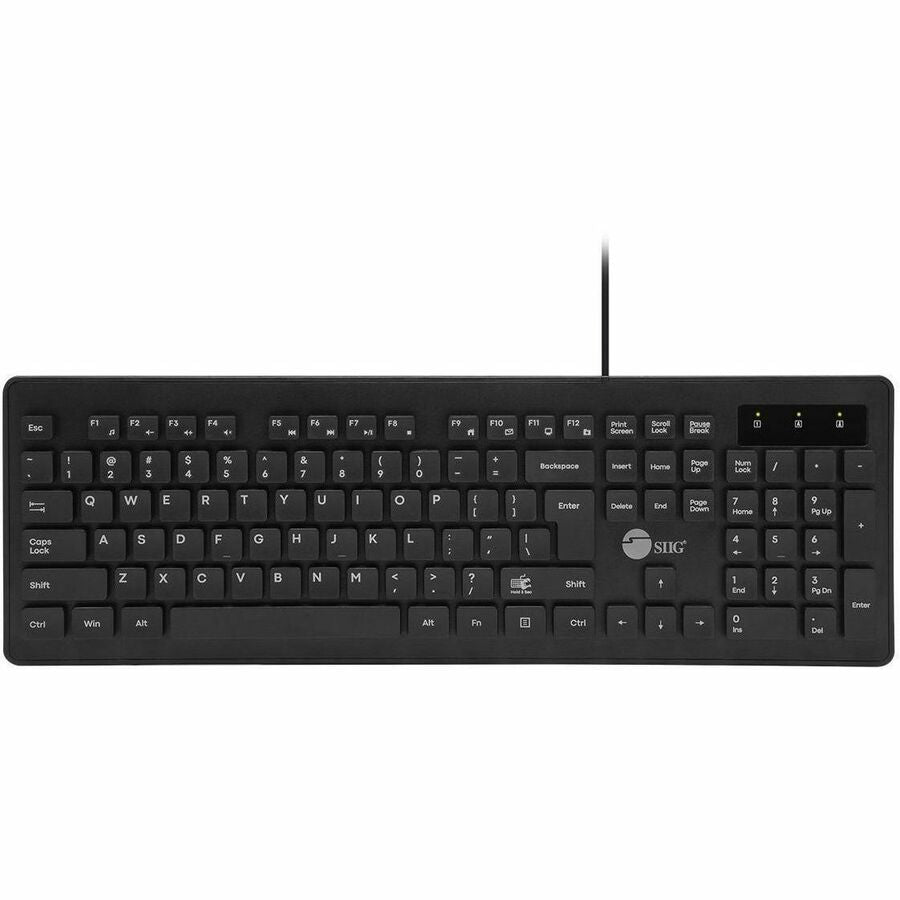 SIIG Waterproof & Dustproof USB Multimedia Keyboard - Waterproof & Dustproof USB Multimedia Keyboard, IP68, Fully Sealed, 104 Keys, Quiet Keycaps, Non-slip, Plug-n-play, for Window desktop or notebook - JK-US0U11-S1 - eCommerce Business Prime