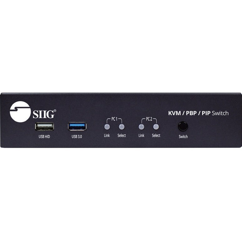 SIIG 2-Port 4K HDMI KVM Switch with PBP Roaming Mouse & PIP - 2x1 HDMI KVM Switch, Allows you to control 2 HDMI 4K computers using one keyboard and mouse - Mouse Roaming, PBP, PIP, 4K@30, HDCP 1.4, US - CE-KV0G11-S1 - eCommerce Business Prime