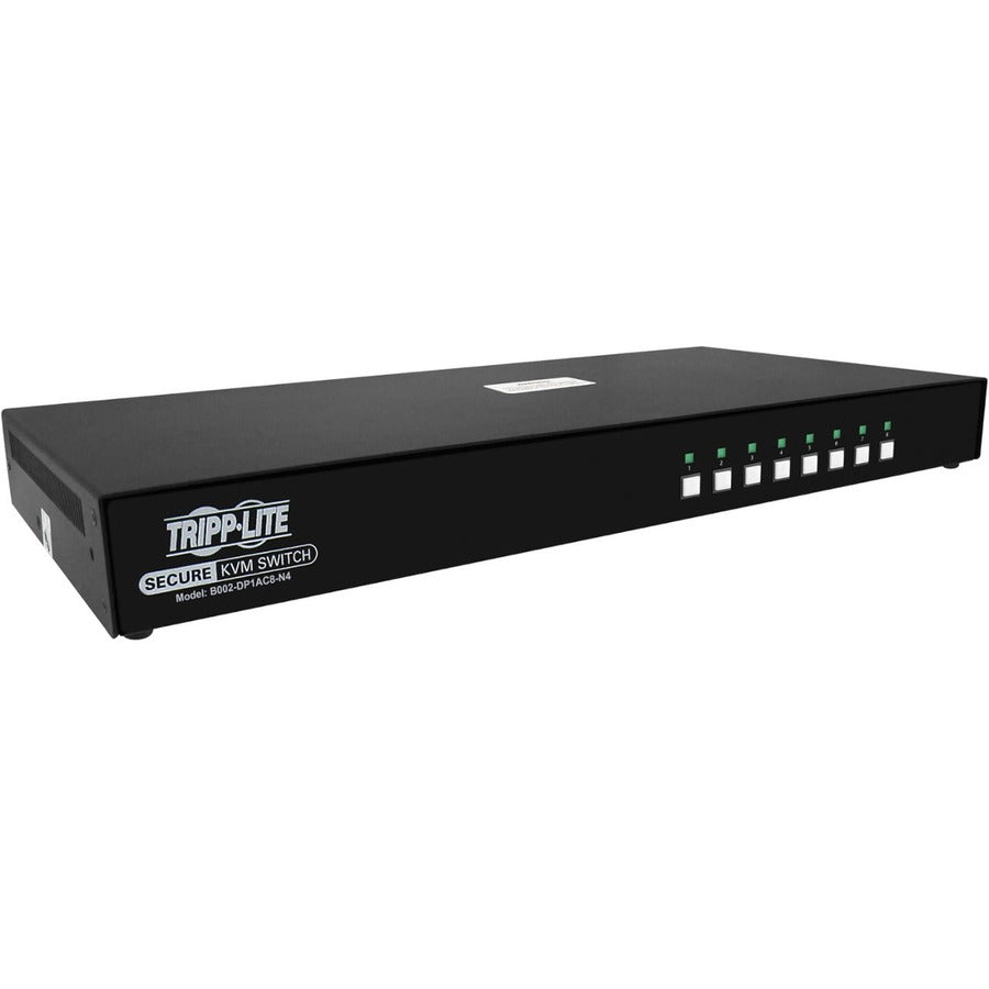 Tripp Lite B002-DP1AC8-N4 8-Port NIAP PP4.0-Certified DisplayPort KVM Switch - 8 Computer(s) - 1 Local User(s) - 3840 x 2160 - 50 Hz, 60 Hz - 19 x USB - Yes - 9 x DisplayPort - TAA Compliant - eCommerce Business Prime