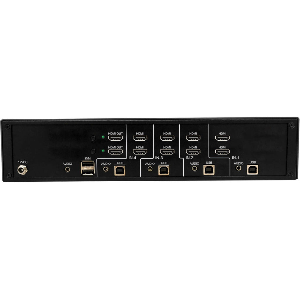 Tripp Lite B002-H2A4-N4 4-Port Dual-Monitor NIAP PP4.0-Certified HDMI KVM Switch - 4 Computer(s) - 1 Local User(s) - 3840 x 2160 - 50 Hz, 60 Hz - 6 x USB - 10 x HDMI - TAA Compliant - eCommerce Business Prime