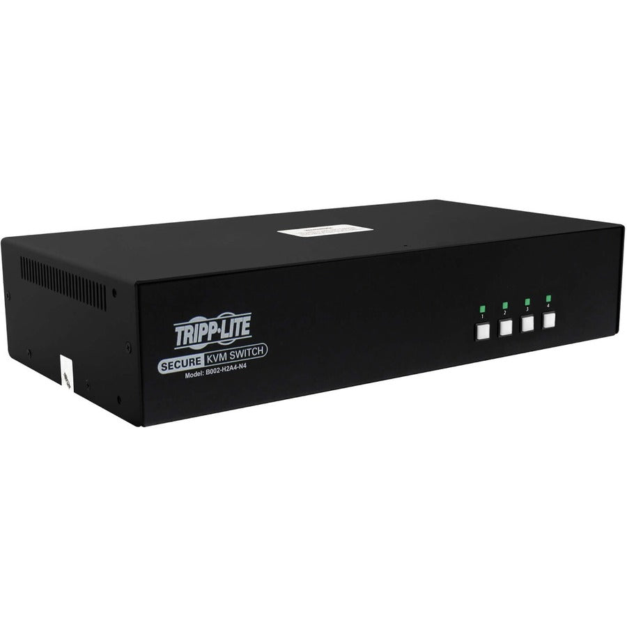 Tripp Lite B002-H2A4-N4 4-Port Dual-Monitor NIAP PP4.0-Certified HDMI KVM Switch - 4 Computer(s) - 1 Local User(s) - 3840 x 2160 - 50 Hz, 60 Hz - 6 x USB - 10 x HDMI - TAA Compliant - eCommerce Business Prime