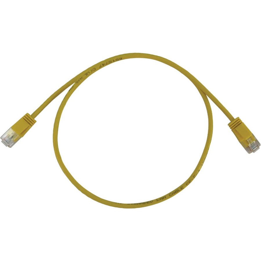 Tripp Lite N261-S02-YW Cat.6a UTP Patch Network Cable - 2 ft Category 6a Network Cable for Network Device, Switch, Patch Panel, Server, Router, Hub, Printer, Computer, Photocopier, Modem, Security Cam - N261-S02-YW - eCommerce Business Prime