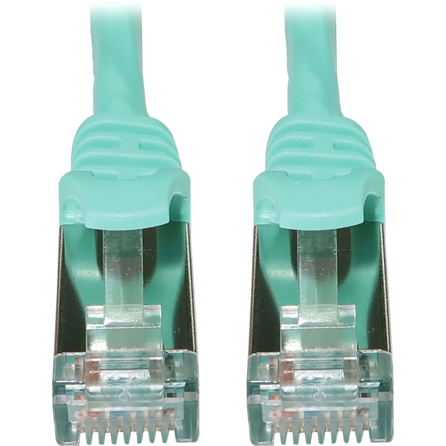 Tripp Lite N262-S10-AQ Cat6a STP Patch Network Cable - 10 ft Category 6a Network Cable for Network Device, Server, Switch, Router, Hub, Printer, Computer, Photocopier, Modem, PoE Device, Patch Panel,  - N262-S10-AQ - eCommerce Business Prime