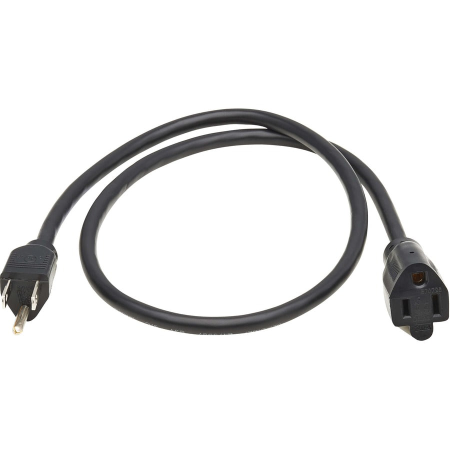 Tripp Lite Power Extension Cord - For Computer, Monitor, HDTV, Printer, Server, UPS, PDU - 125 V AC13 A - Black - 3 ft Cord Length - North America - eCommerce Business Prime