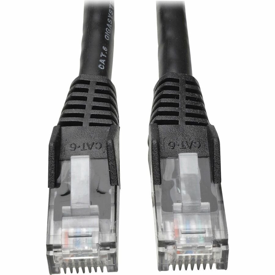 Tripp Lite Cat6 Gigabit Snagless Molded Patch Cable (RJ45 M/M) Black, 7' - 7ft - 1 x RJ-45 Male - 1 x RJ-45 Male - Black - N201-007-BK - eCommerce Business Prime