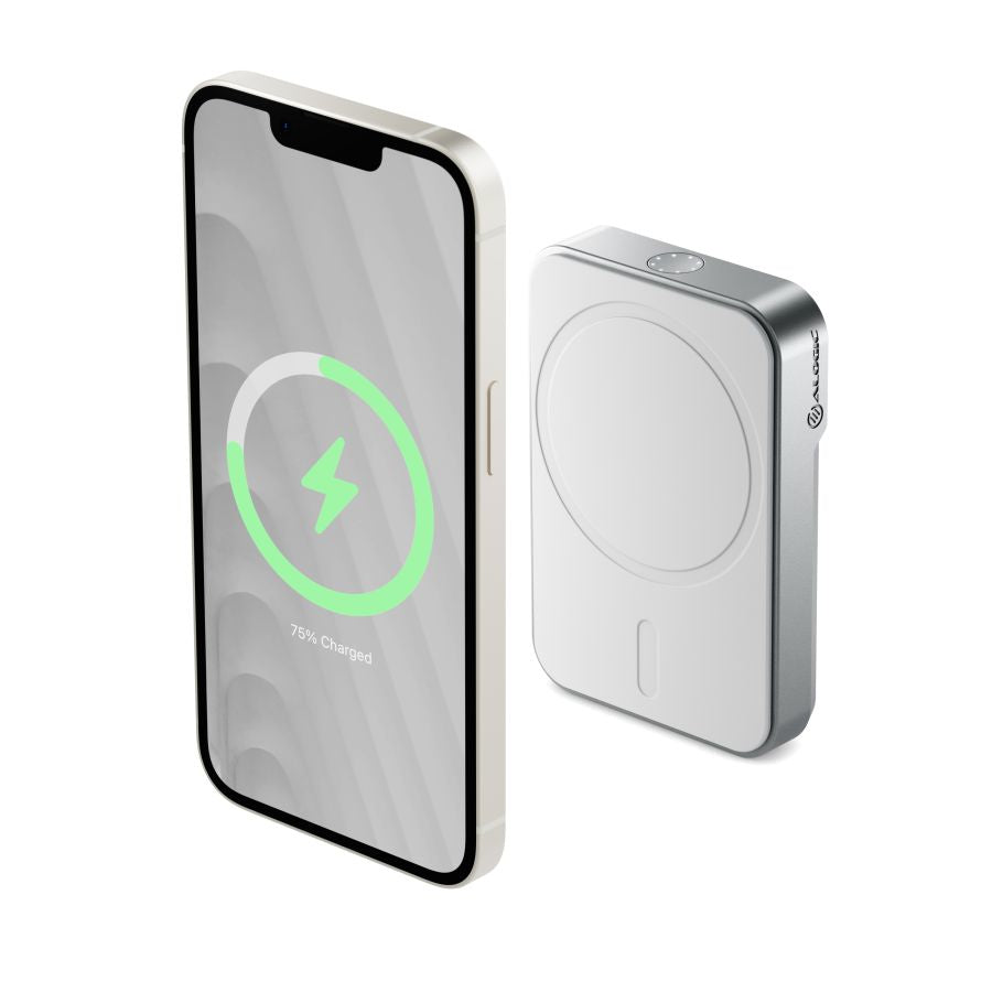 ALOGIC Matrix 5000mAh Wireless Power Bank - White - MSPB5KWH - eCommerce Business Prime