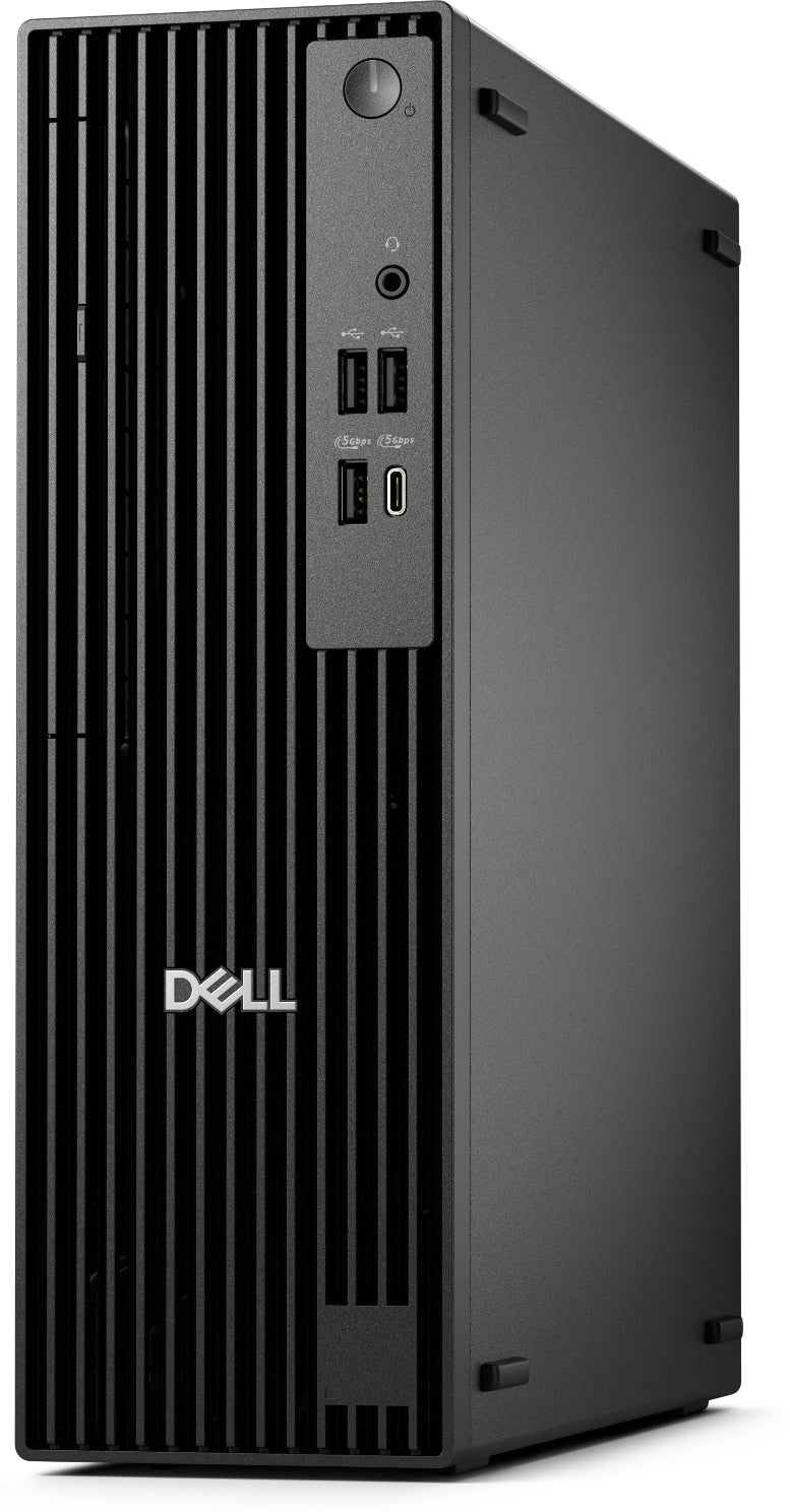 Dell computer tower on a white background