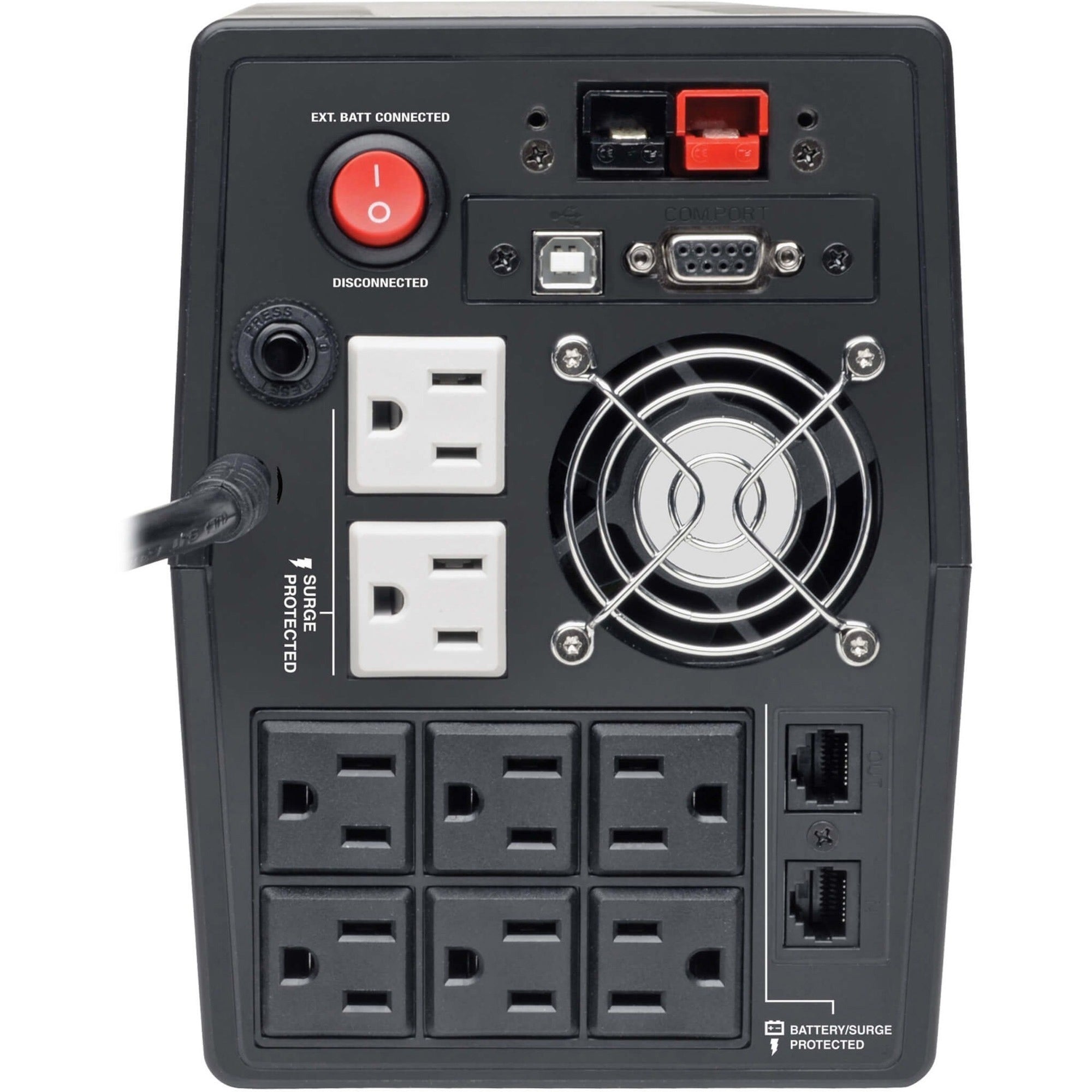 Tripp Lite UPS 1500VA 940W Battery Back Up Tower AVR 120V USB RJ11 RJ45 - Tower - 4 Hour Recharge - 5 Minute Stand-by - 110 V AC Input - 120 V AC Output - 2 x NEMA 5-15R, 6 x NEMA 5-15R - OMNIVS1500XL - eCommerce Business Prime
